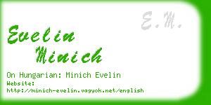 evelin minich business card